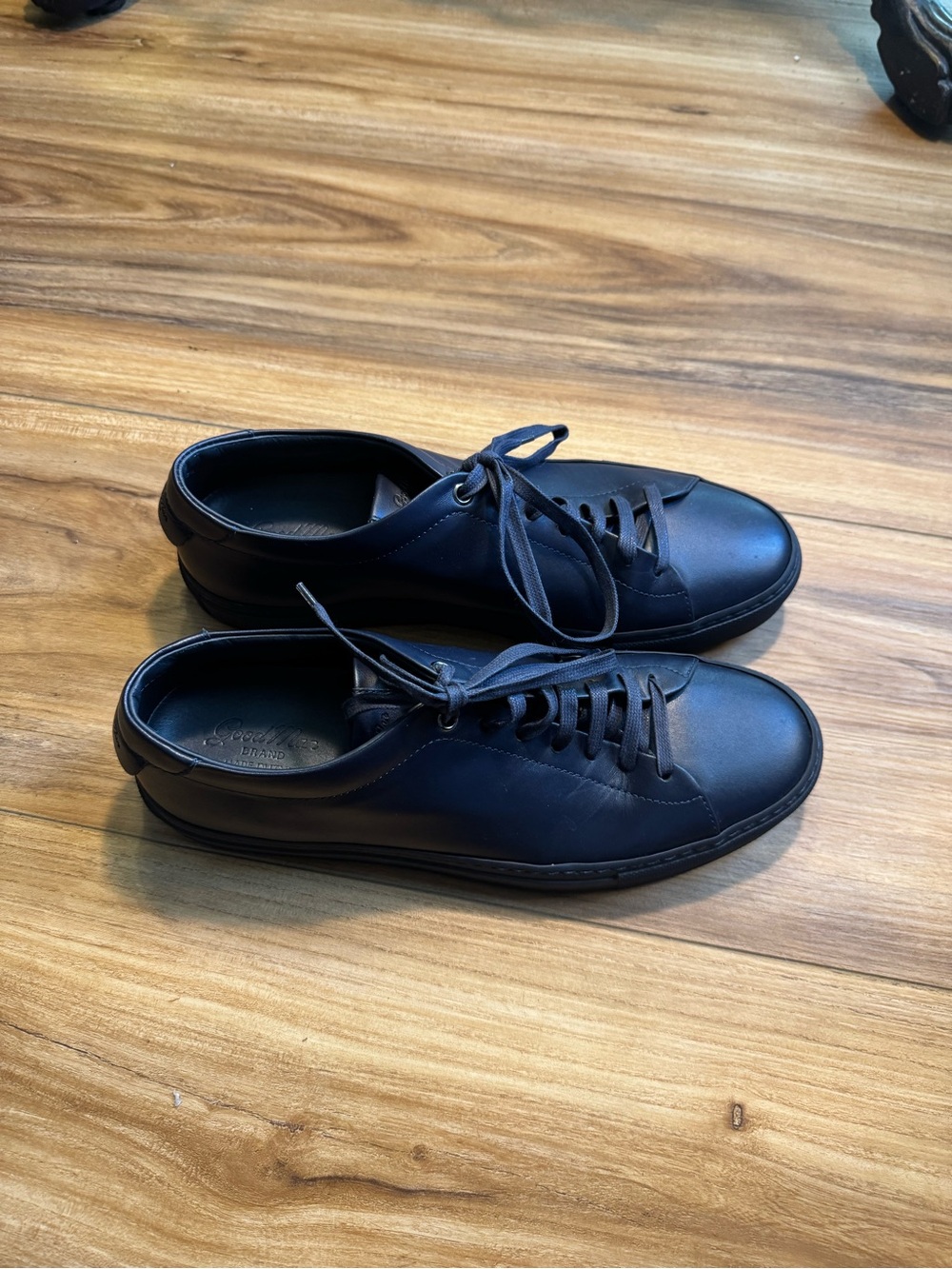 Good Man Brand Men's Blue Leather Low-Top Sneakers